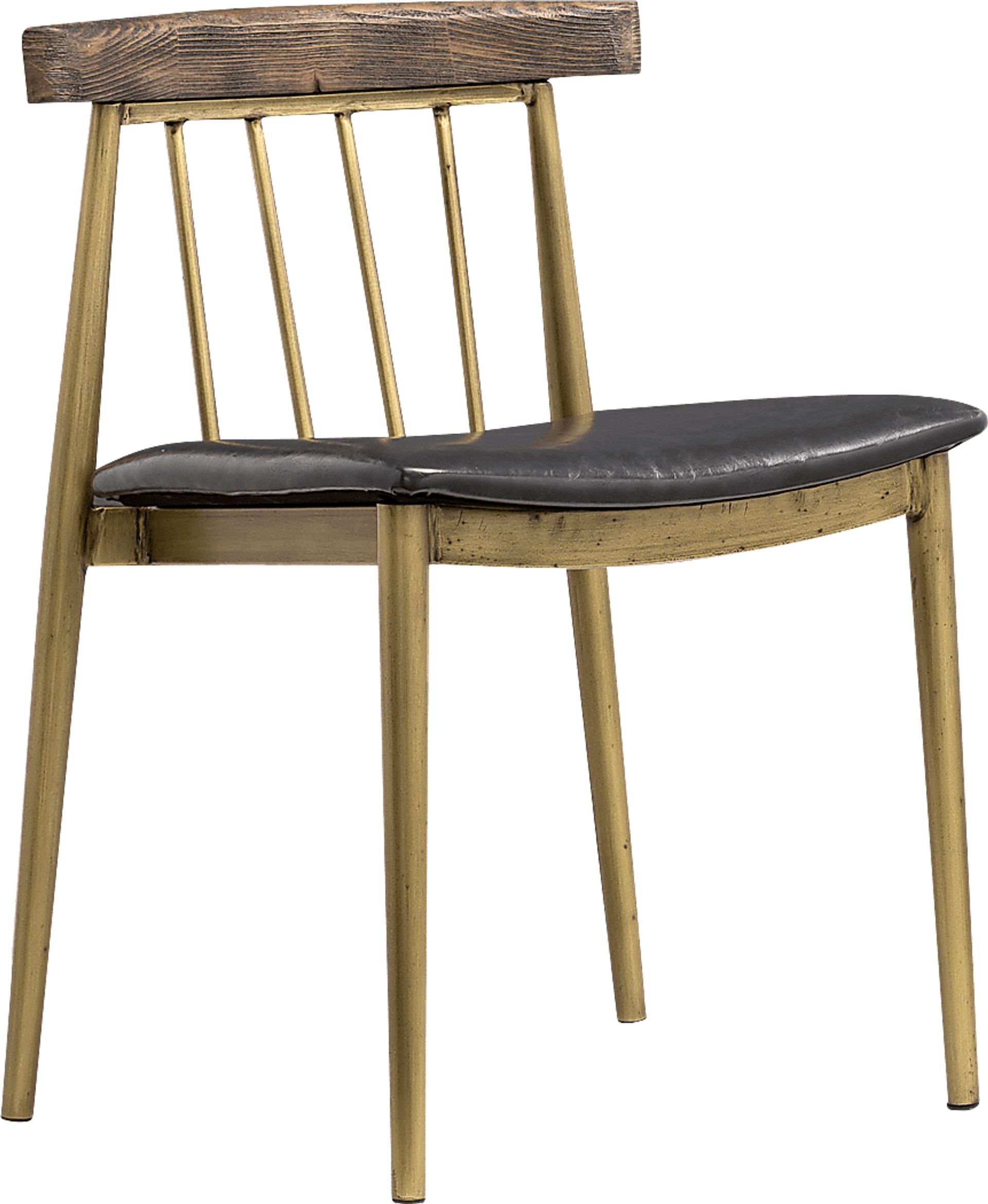 Allie Lane Brass Side Chair, Set of 2 - Image 2