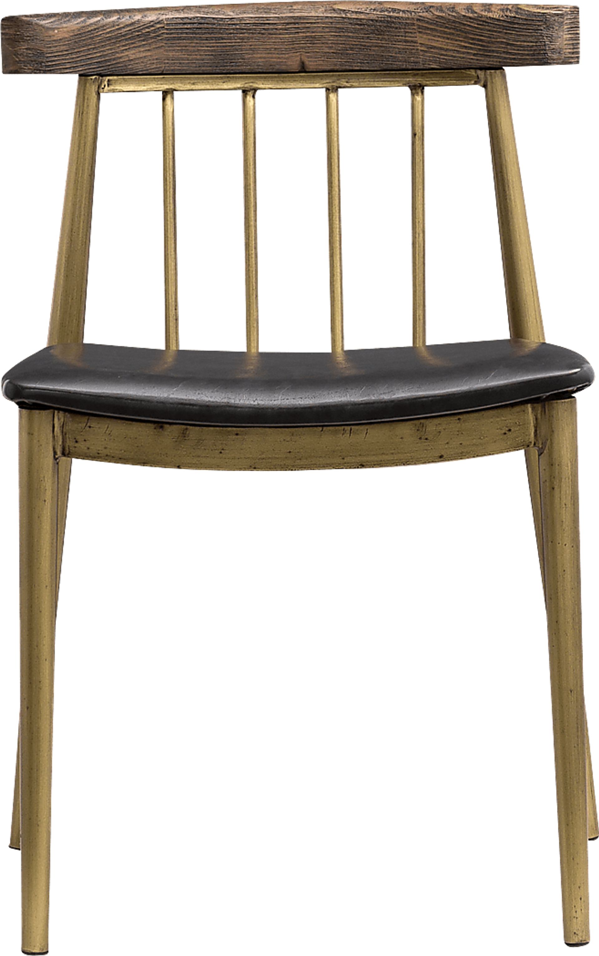 Allie Lane Brass Side Chair, Set of 2 - Image 3