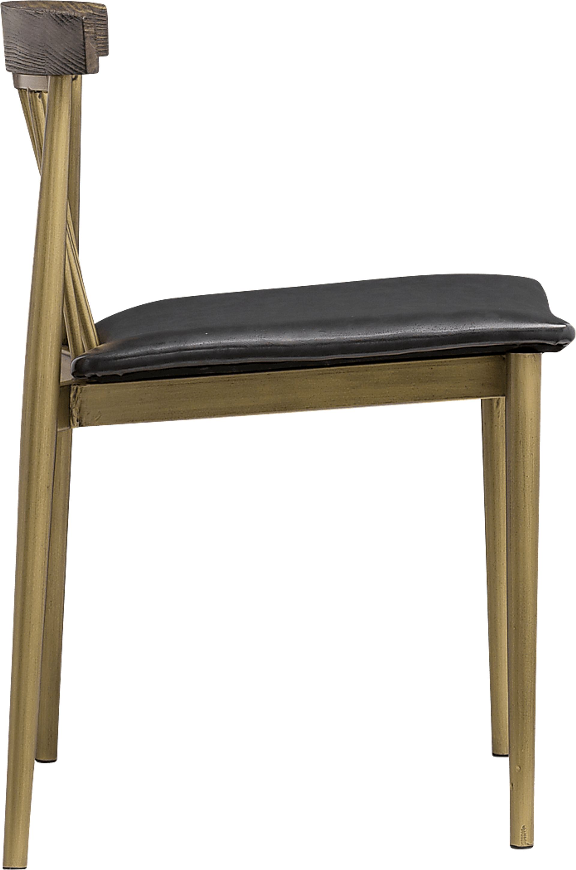 Allie Lane Brass Side Chair, Set of 2 - Image 4