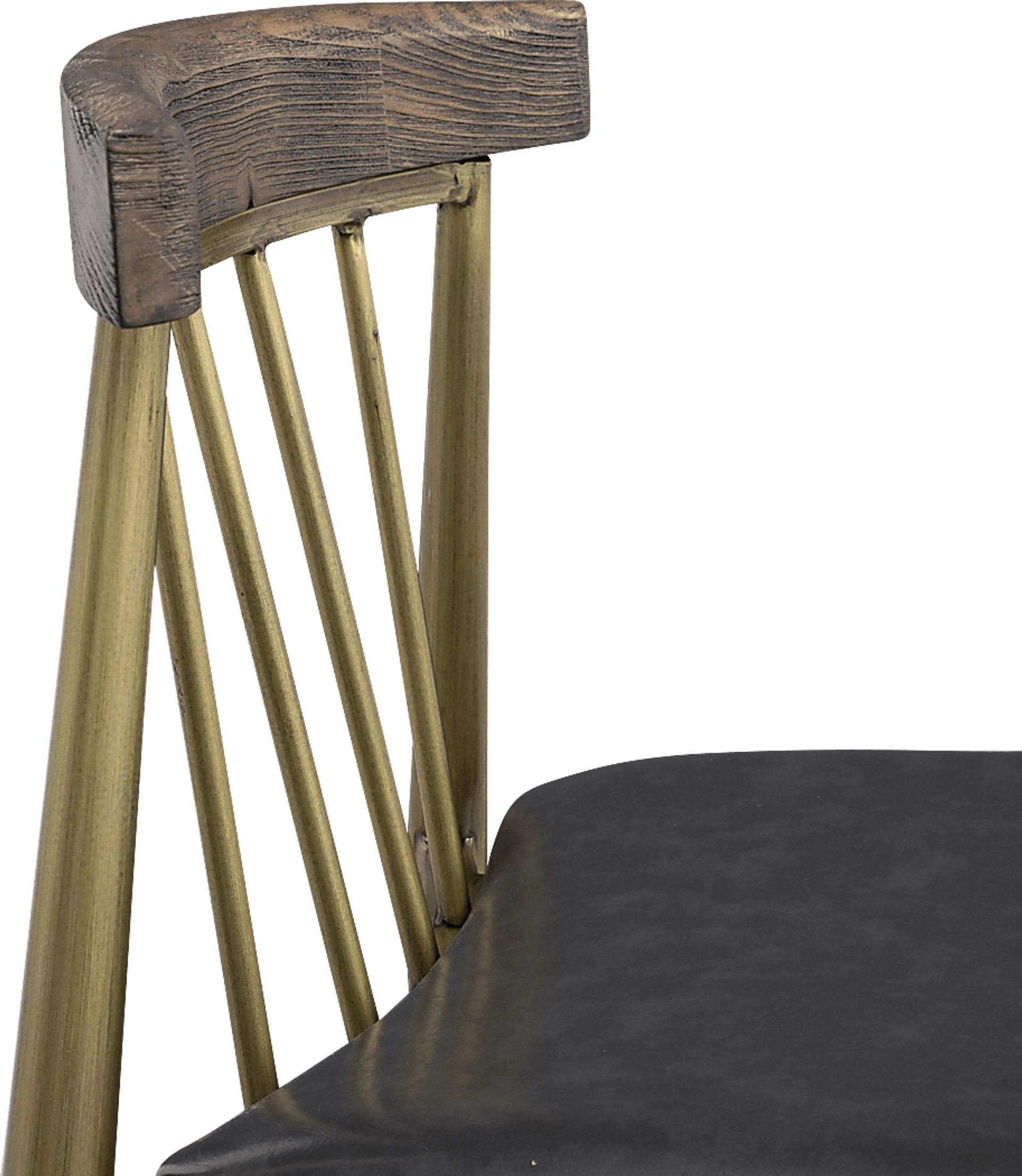 Allie Lane Brass Side Chair, Set of 2 - Image 5