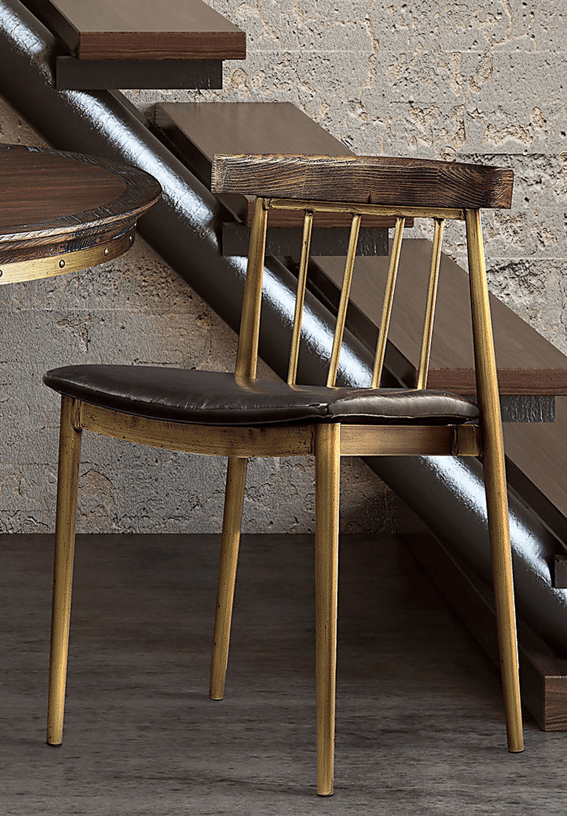 Allie Lane Brass Side Chair, Set of 2 - Image 7