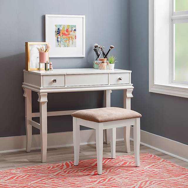 Alline White Vanity Set - Thumbnail - Image 2