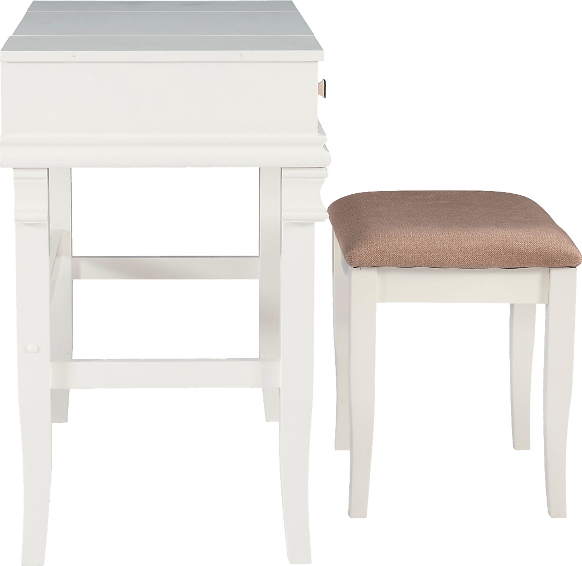 Alline White Vanity Set - Image 9
