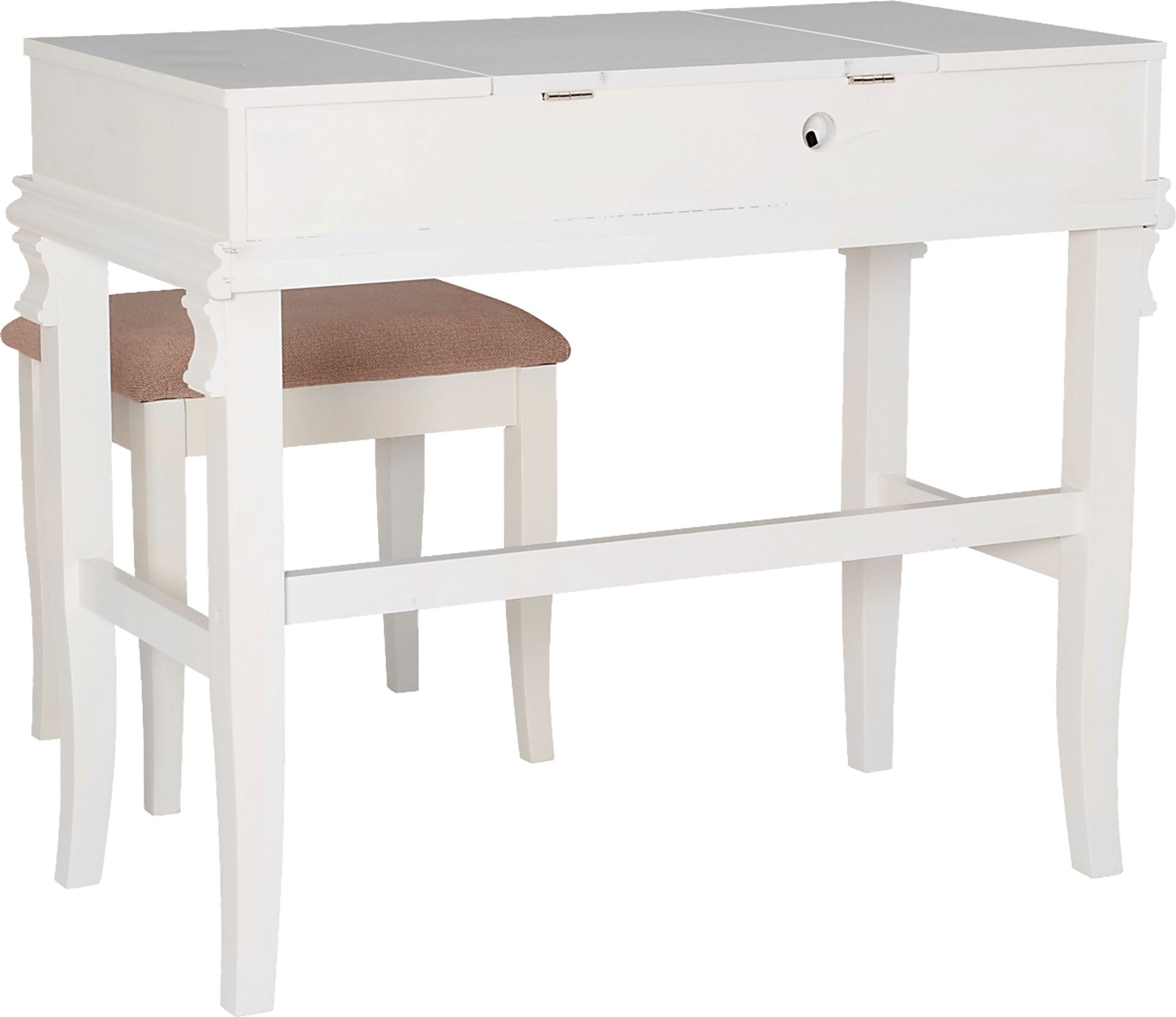 Alline White Vanity Set - Image 10