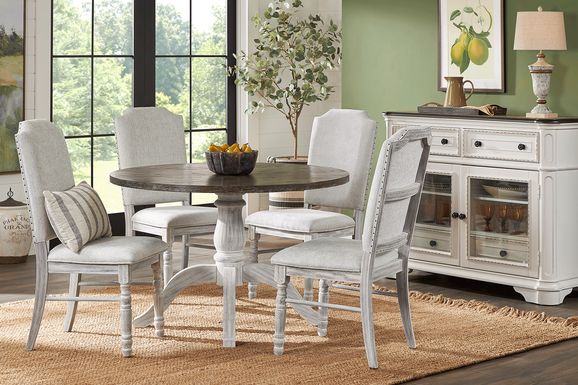 5-Piece Metal and Wood Indoor Modern Rectangular Dining Table Furnitur