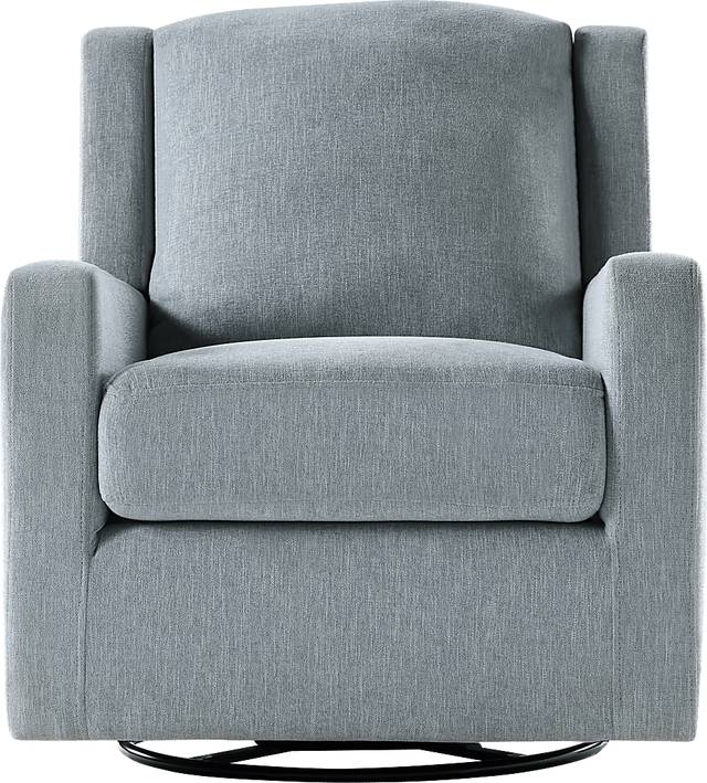 Allister Stone Blue Accent Chair - Thumbnail - Image 2