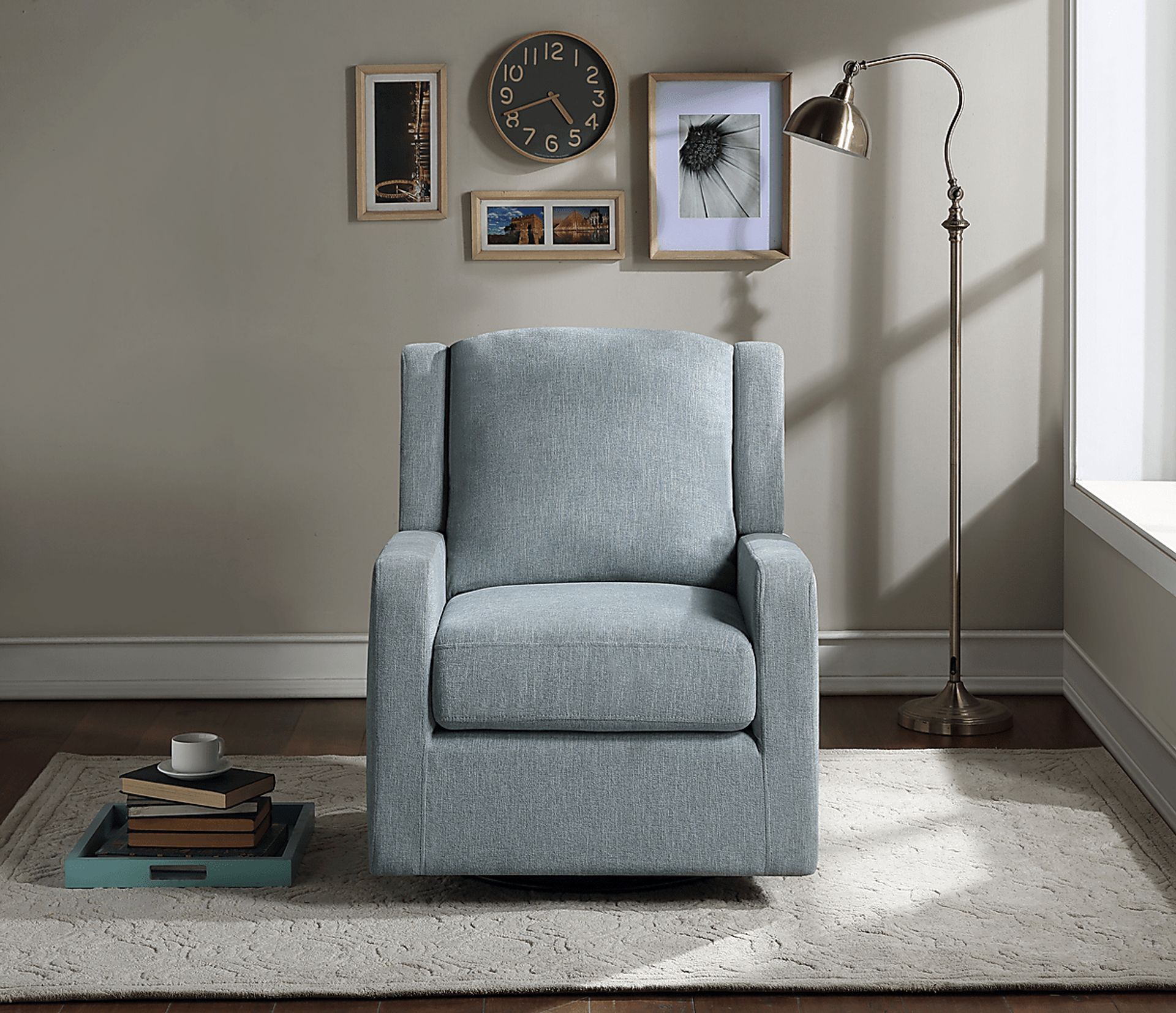 Allister Stone Blue Accent Chair - Image 3