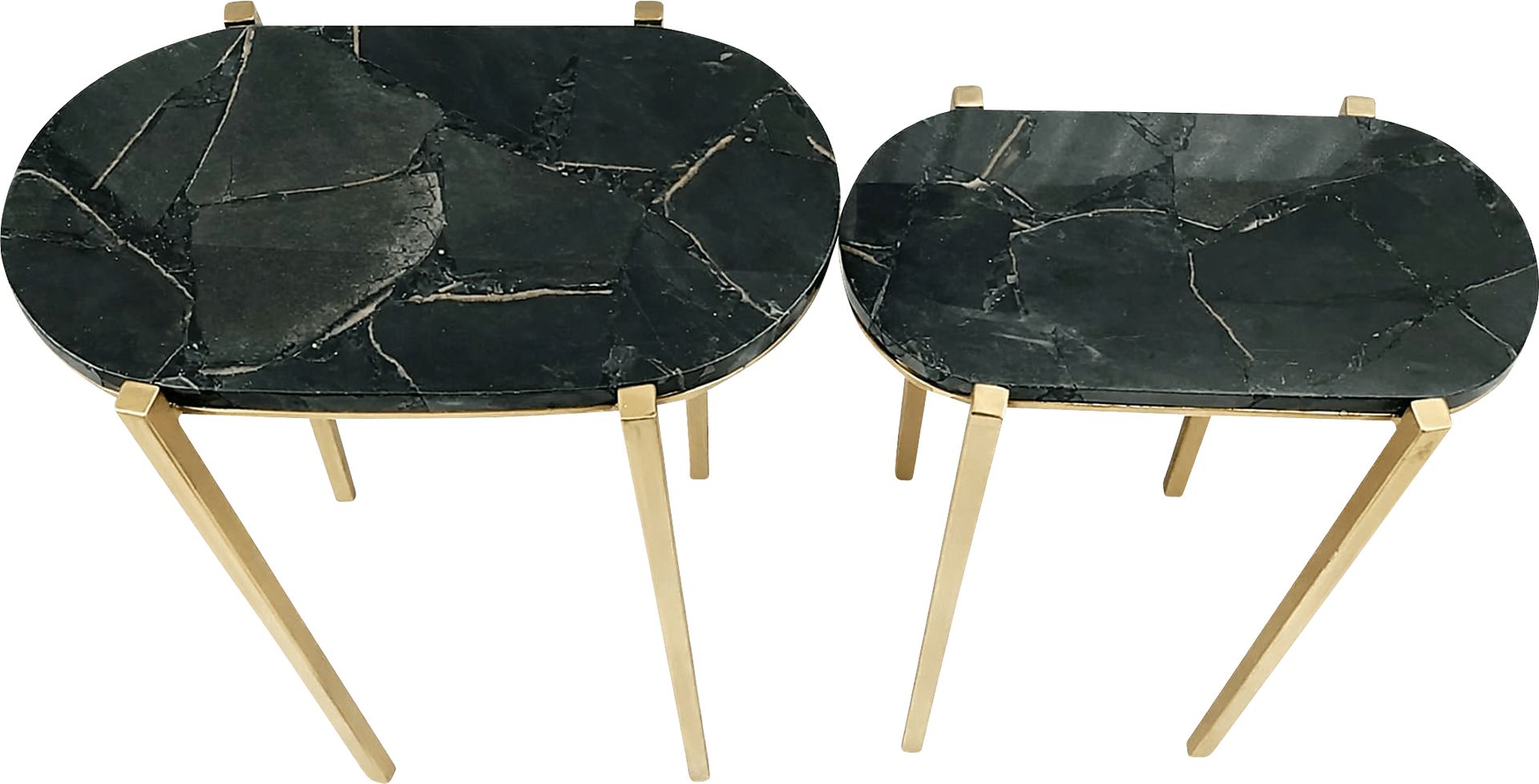 Alliu Black/Gold Nesting Table, Set of 2 - Image 3