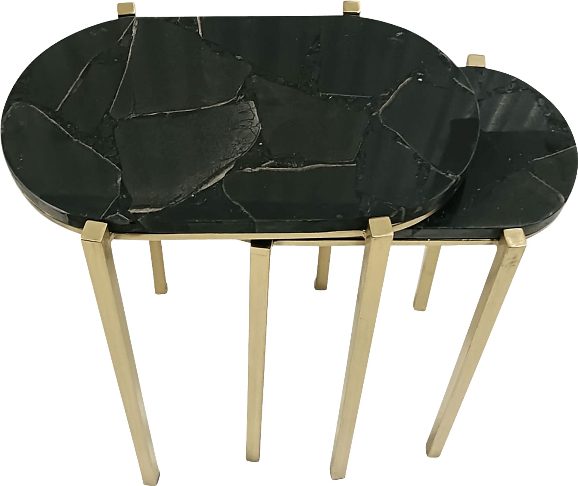 Alliu Black/Gold Nesting Table, Set of 2 - Image 4