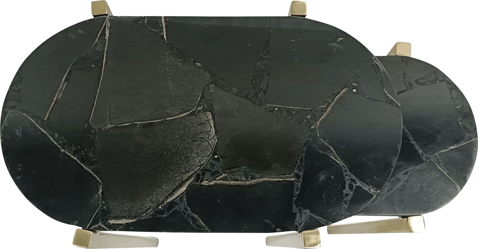 Alliu Black/Gold Nesting Table, Set of 2 - Image 5
