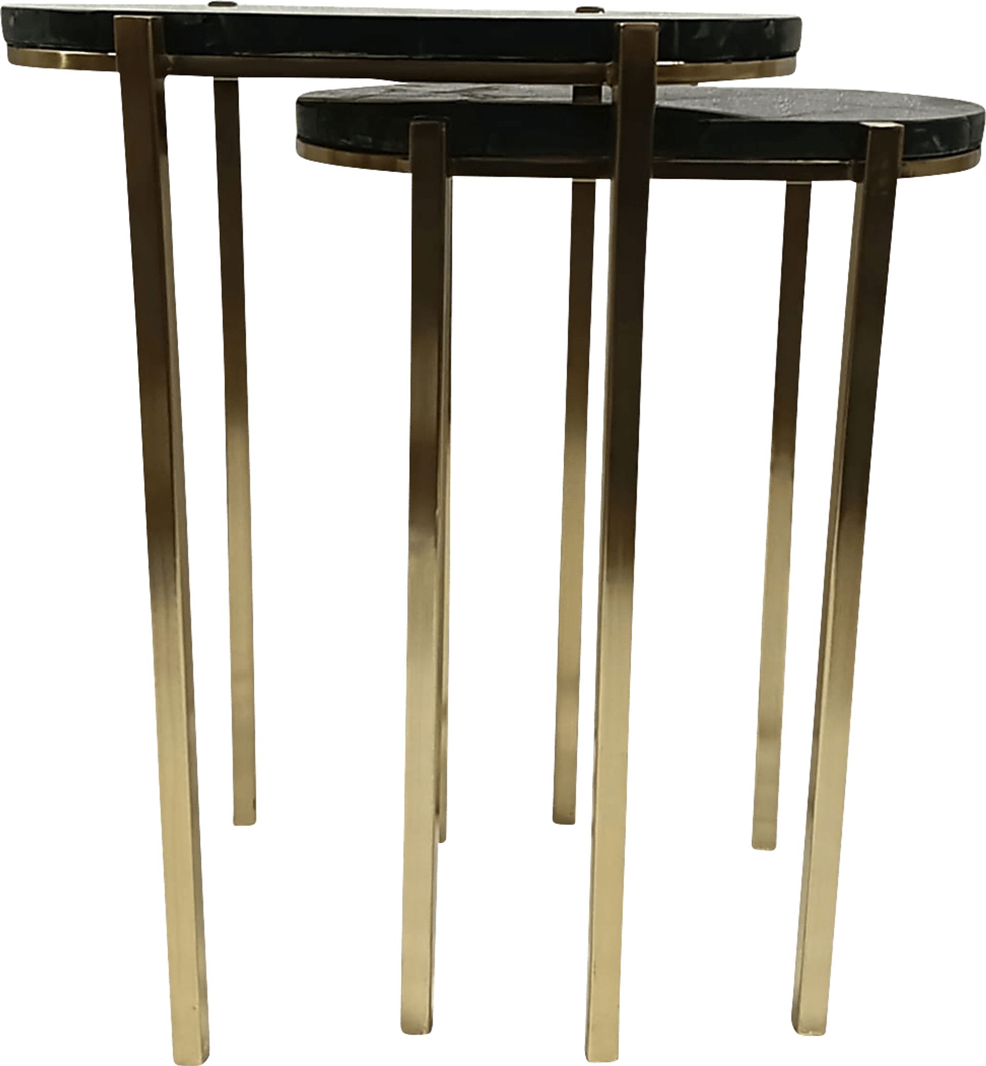 Alliu Black/Gold Nesting Table, Set of 2 - Image 6