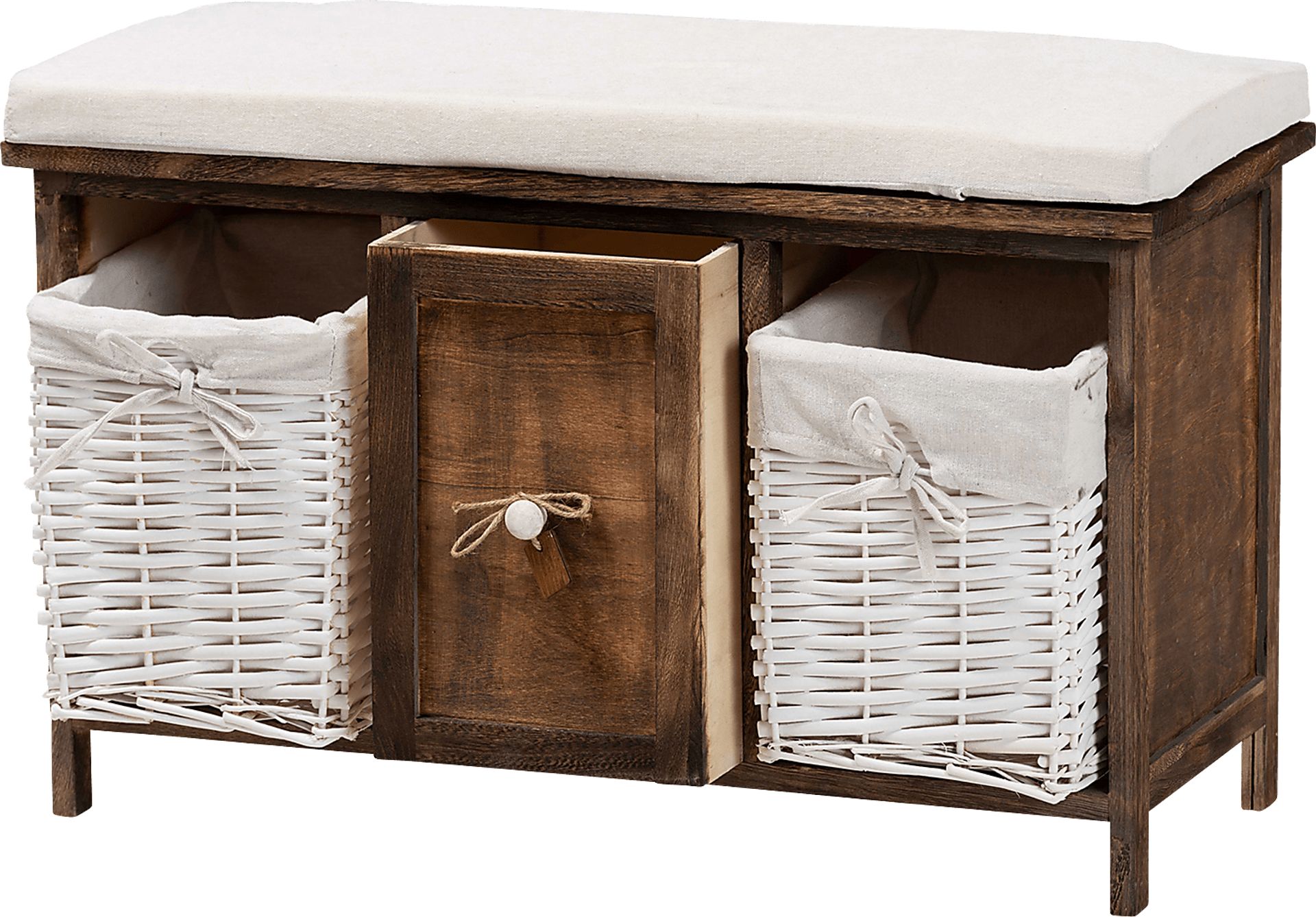 Allius Walnut Accent Bench - Image 2