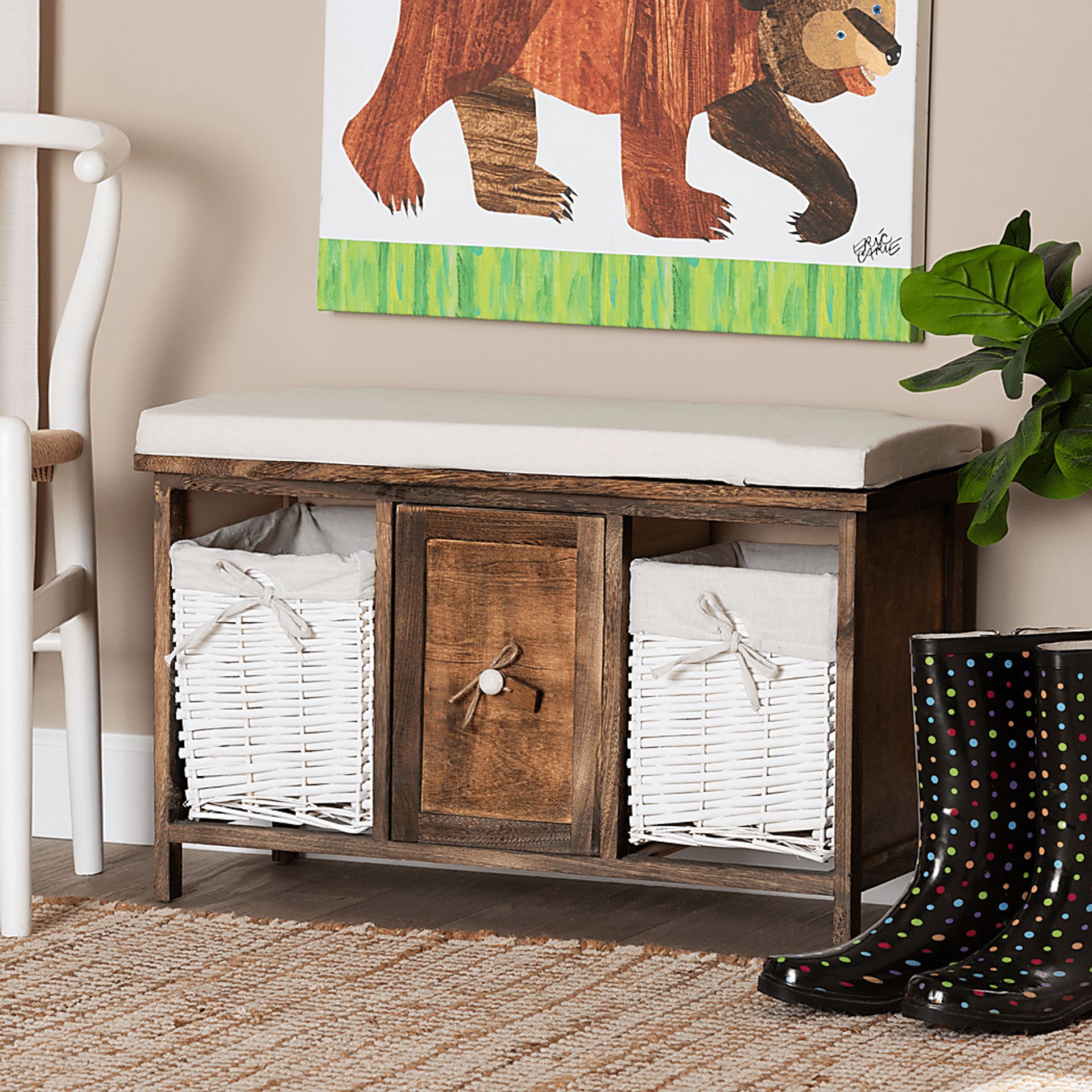 Allius Walnut Accent Bench - Image 7