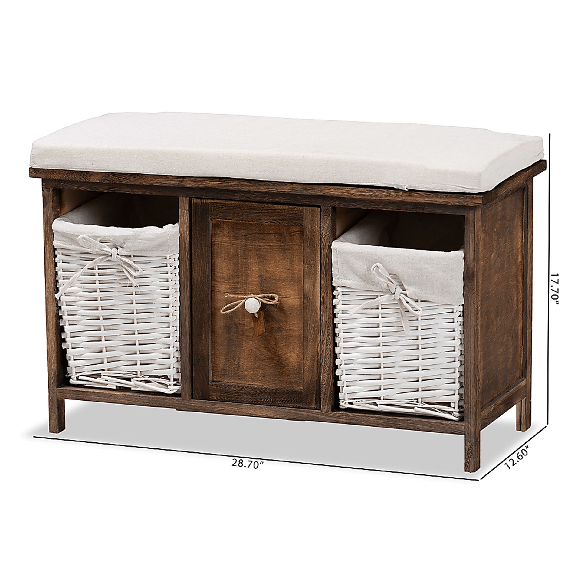 Allius Walnut Accent Bench - Image 8