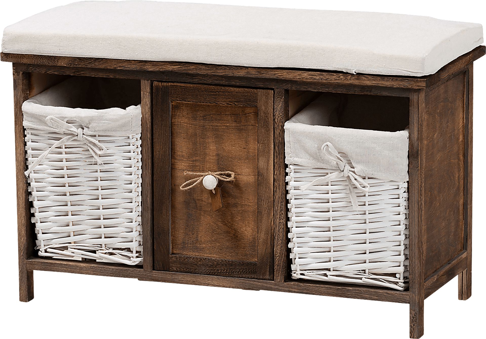 Allius Walnut Accent Bench - Image 1