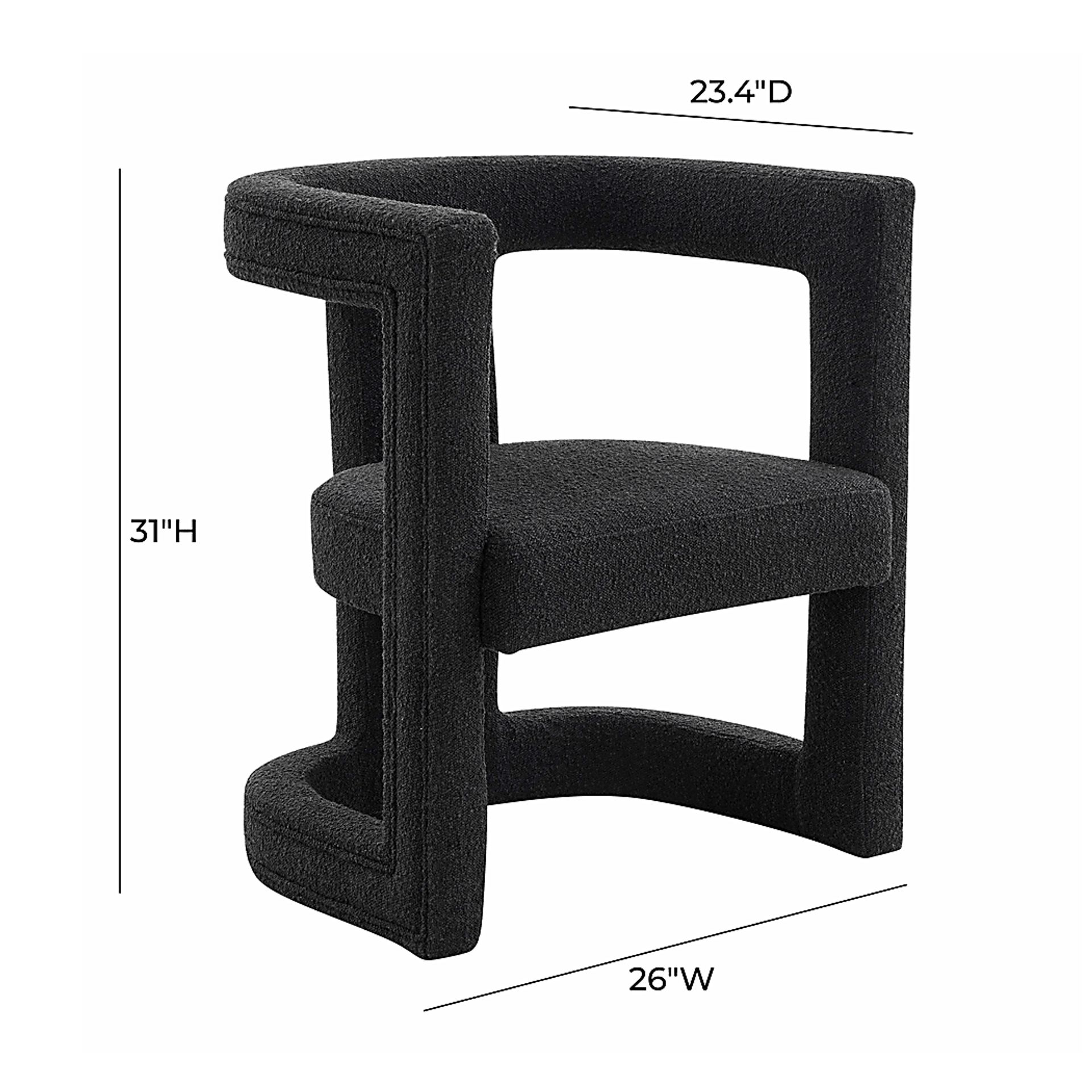 Allora Ann I Black Accent Chair - Image 5