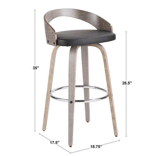 Alloway Black Swivel Barstool, Set of 2 - Thumbnail - Image 10