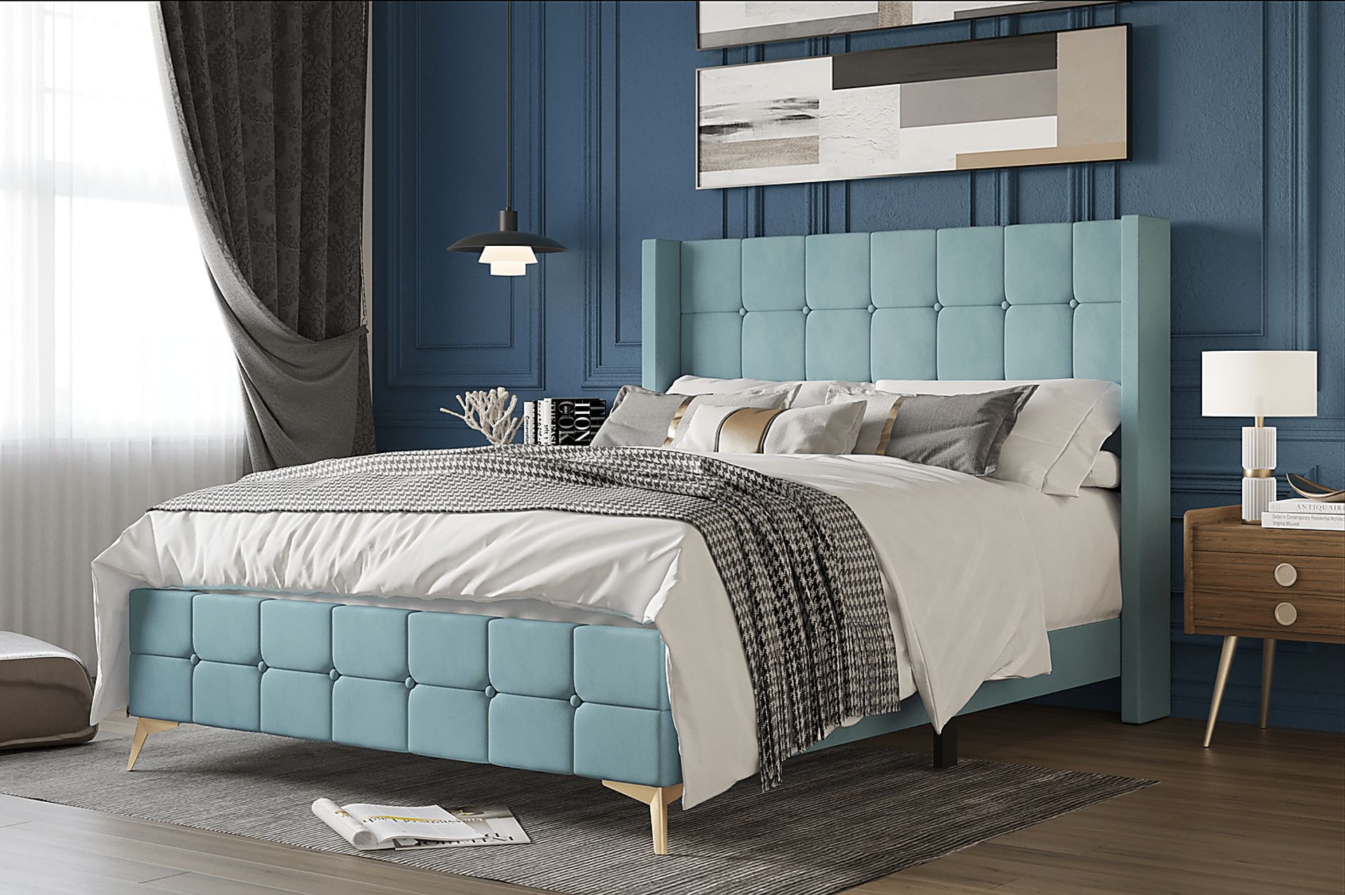 Allpeina Blue Full Bed - Image 2