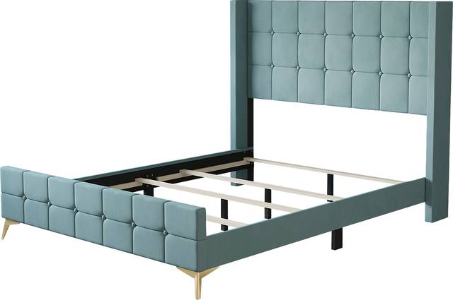 Allpeina Blue King Bed - Thumbnail - Image 3