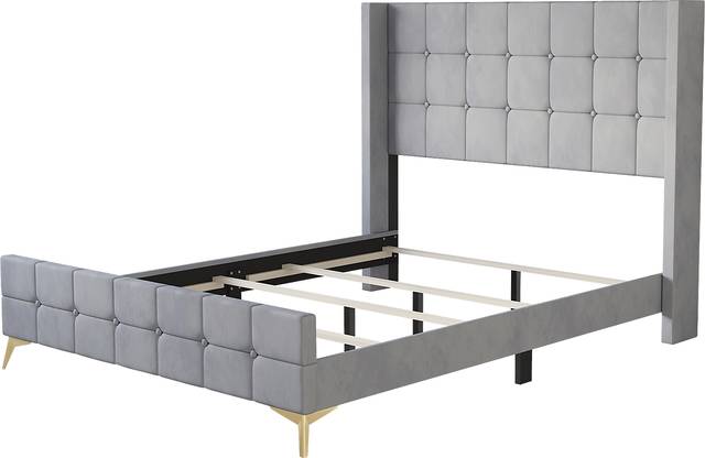 Allpeina Gray Twin Bed - Thumbnail - Image 3