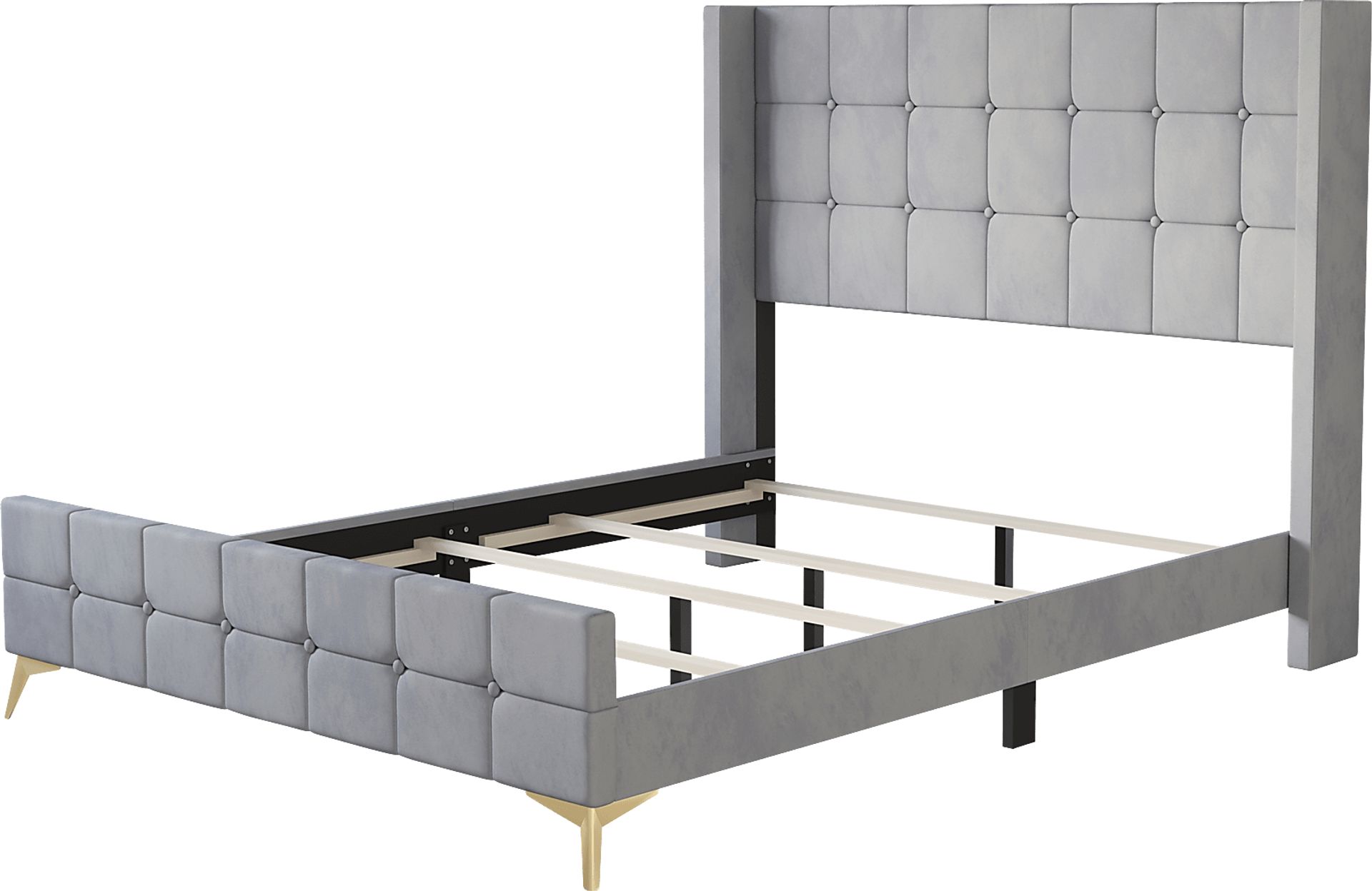 Allpeina Gray Twin Bed - Image 3