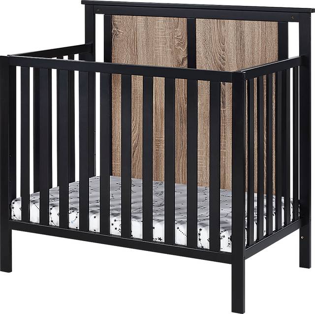 Kids Allsky Black Crib with Mattress Pad - Thumbnail - Image 1