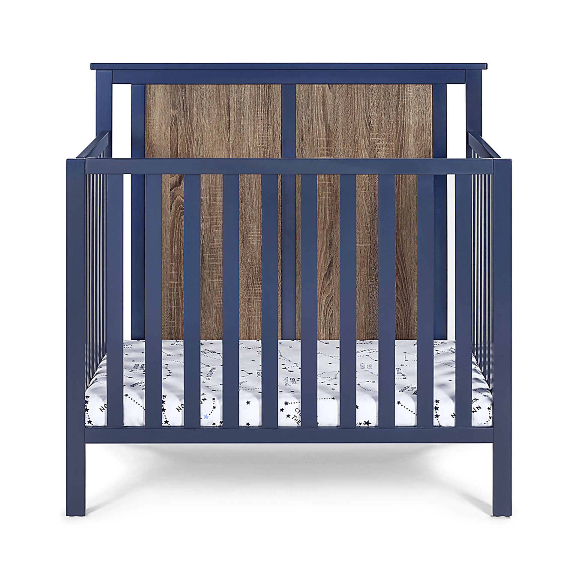 Kids Allsky Blue Crib with Mattress Pad - Image 2
