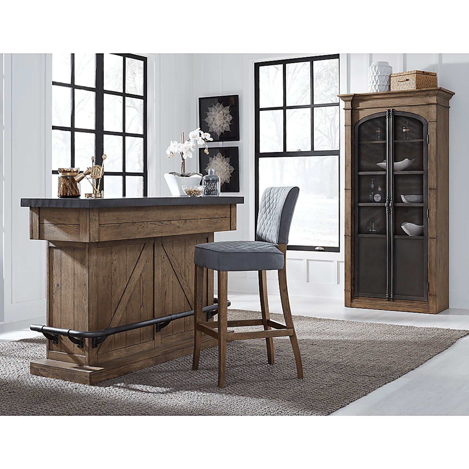 Allstone Brown Bar Cabinet - Image 8