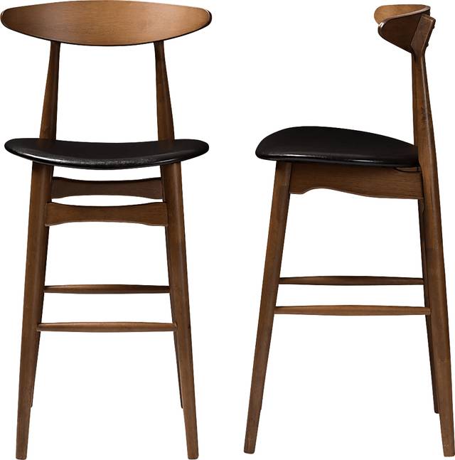Allumbaugh Black Barstool (Set of 2) - Thumbnail - Image 4