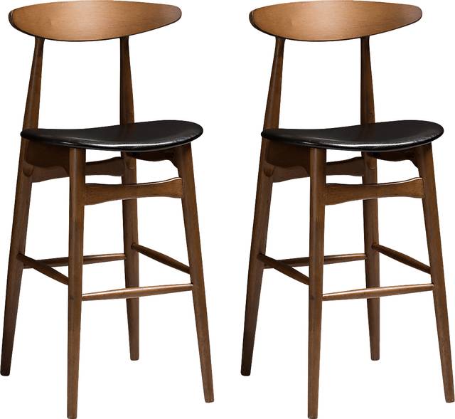 Allumbaugh Black Barstool (Set of 2) - Thumbnail - Image 1