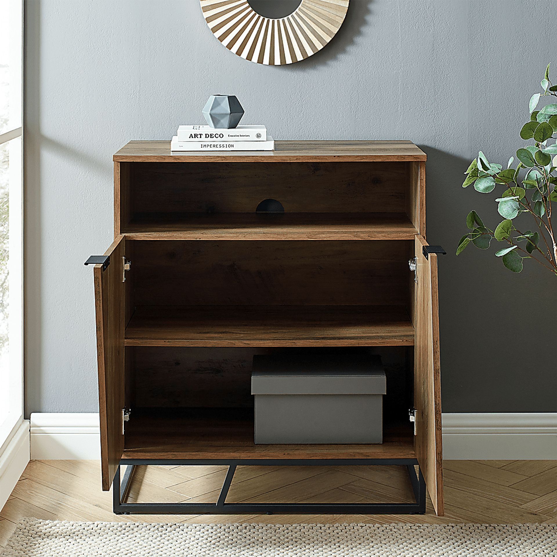 Allwood Brown Accent Cabinet - Image 7