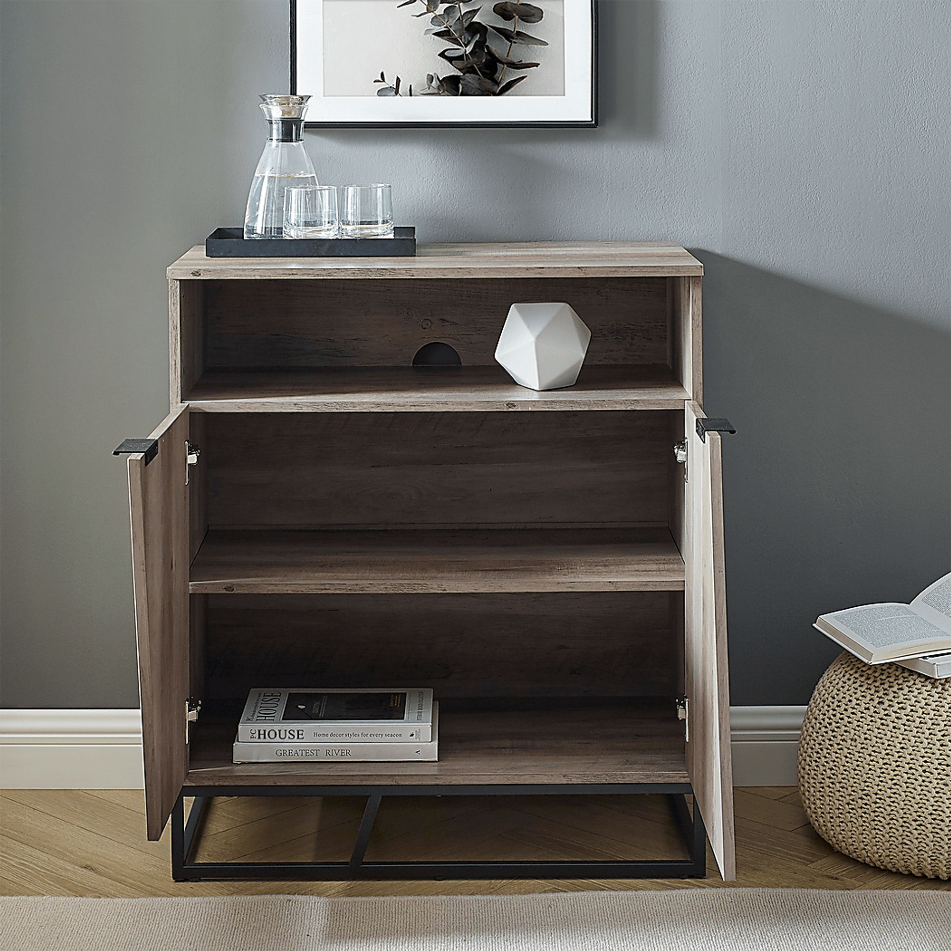 Allwood Gray Accent Cabinet - Image 7