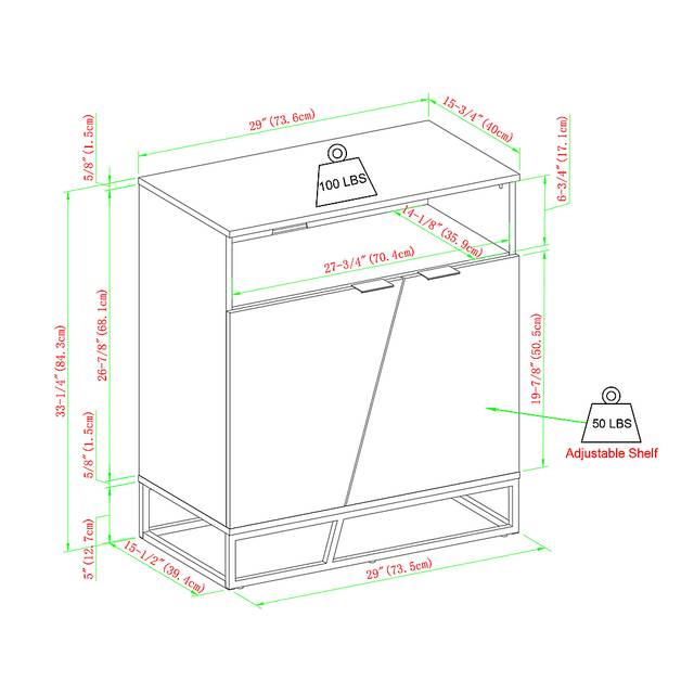Allwood Gray Accent Cabinet - Thumbnail - Image 8