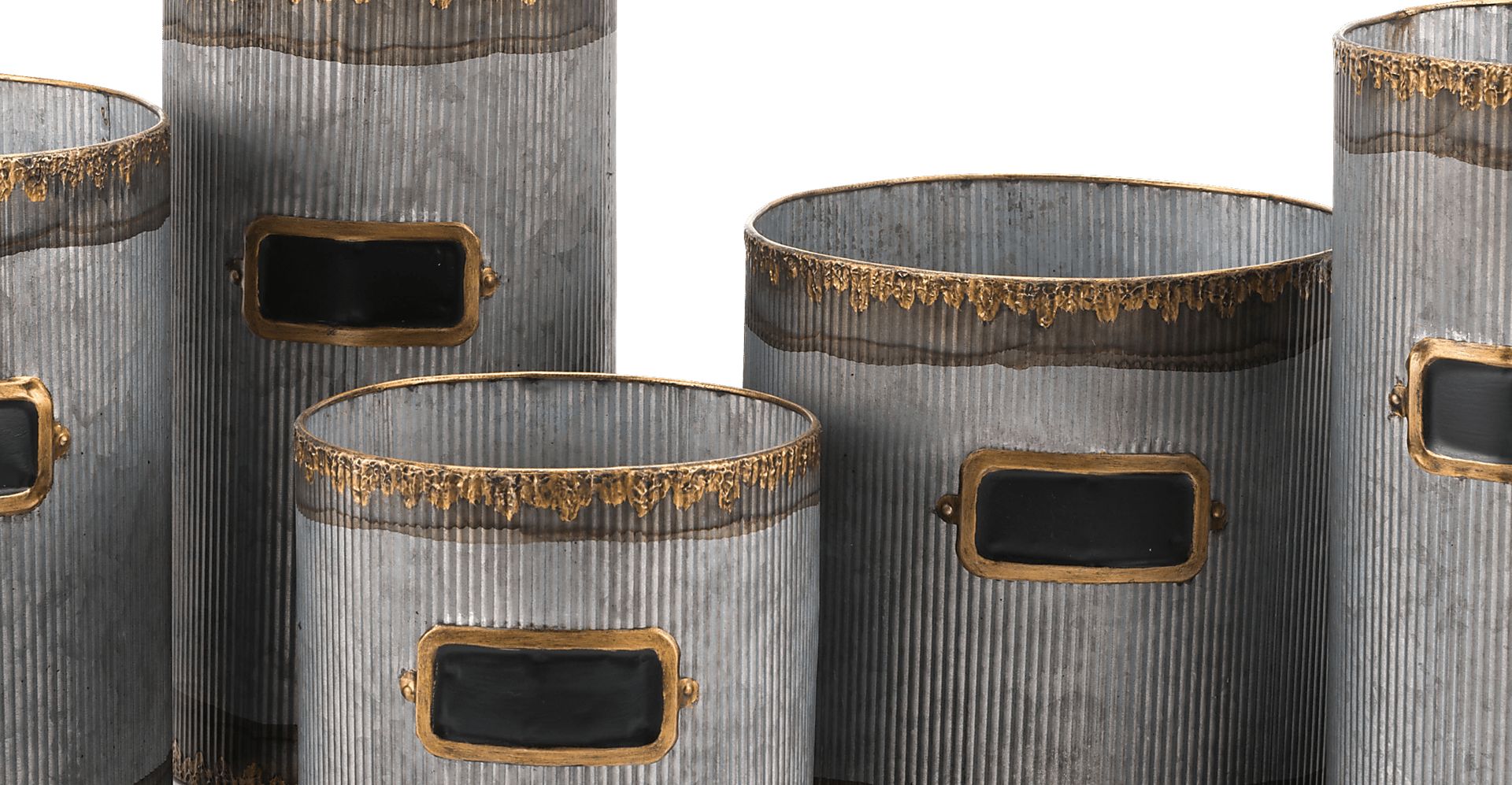 Allysum Gray Outdoor Set of 5 Planters - Image 4