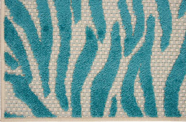 Almarie Blue 8' x 11' Indoor/Outdoor Rug - Thumbnail - Image 4