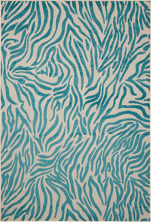 Almarie Blue 8' x 11' Indoor/Outdoor Rug - Thumbnail - Image 1