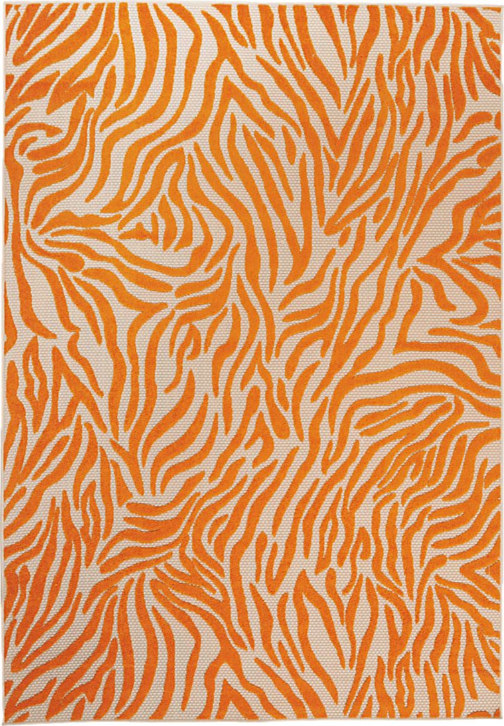Almarie Orange 8' x 11' Indoor/Outdoor Rug Rooms To Go