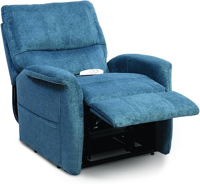 Almeece Blue Lift Chair Power Recliner - Thumbnail - Image 2