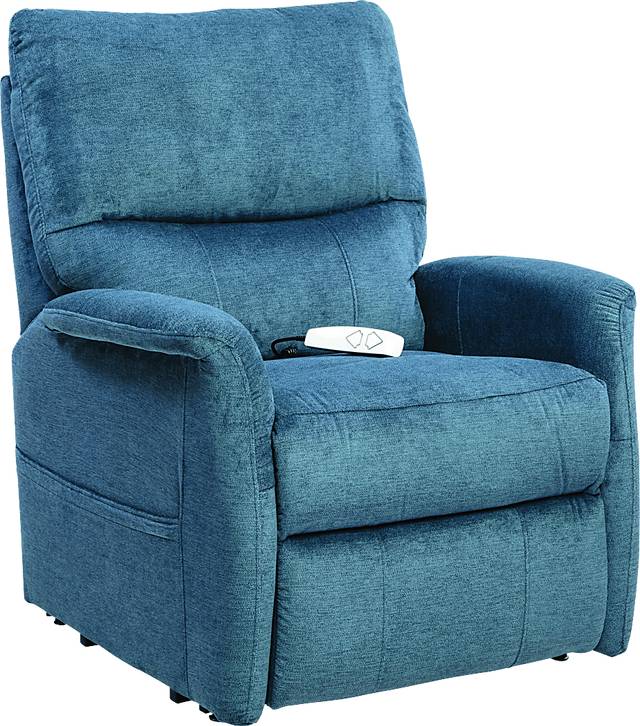 Almeece Blue Lift Chair Power Recliner - Thumbnail - Image 1