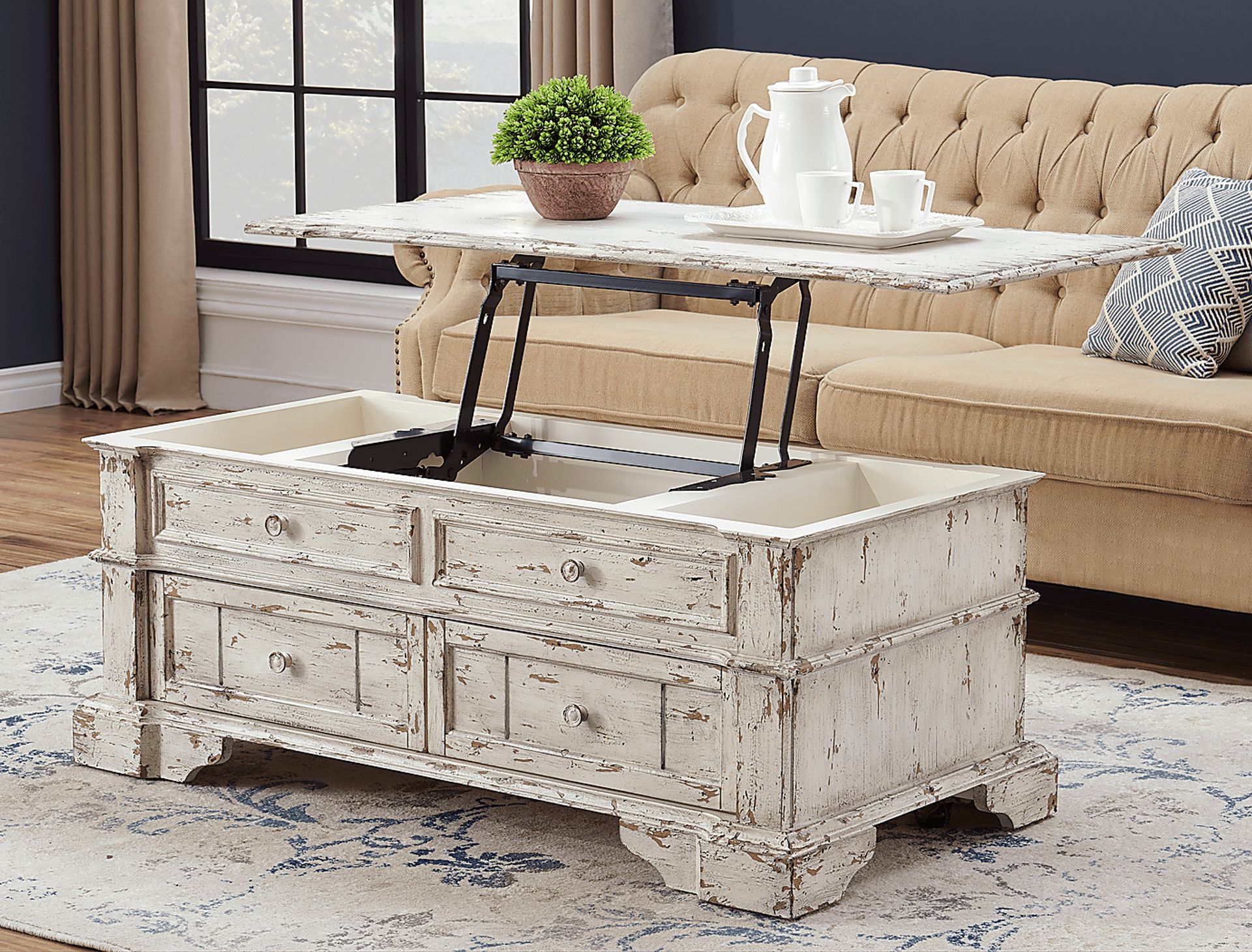 Almington Cream Cocktail Table - Image 7