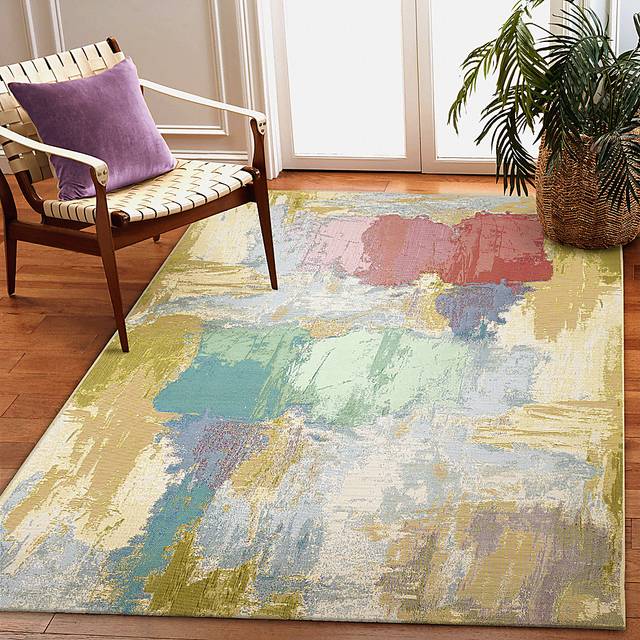 Almond Sands Multi 6'8 x 9'4 Indoor/Outdoor Rug - Thumbnail - Image 2