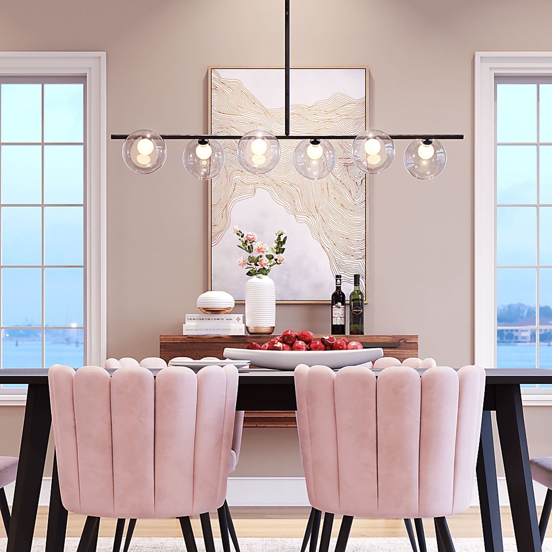 Almond Trail Black Chandelier - Image 10