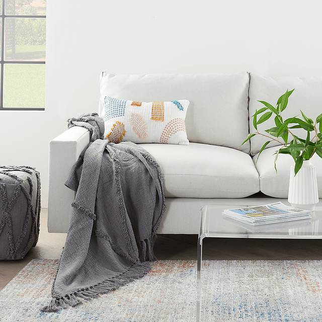 Almondbee Gray Throw Blanket - Thumbnail - Image 2