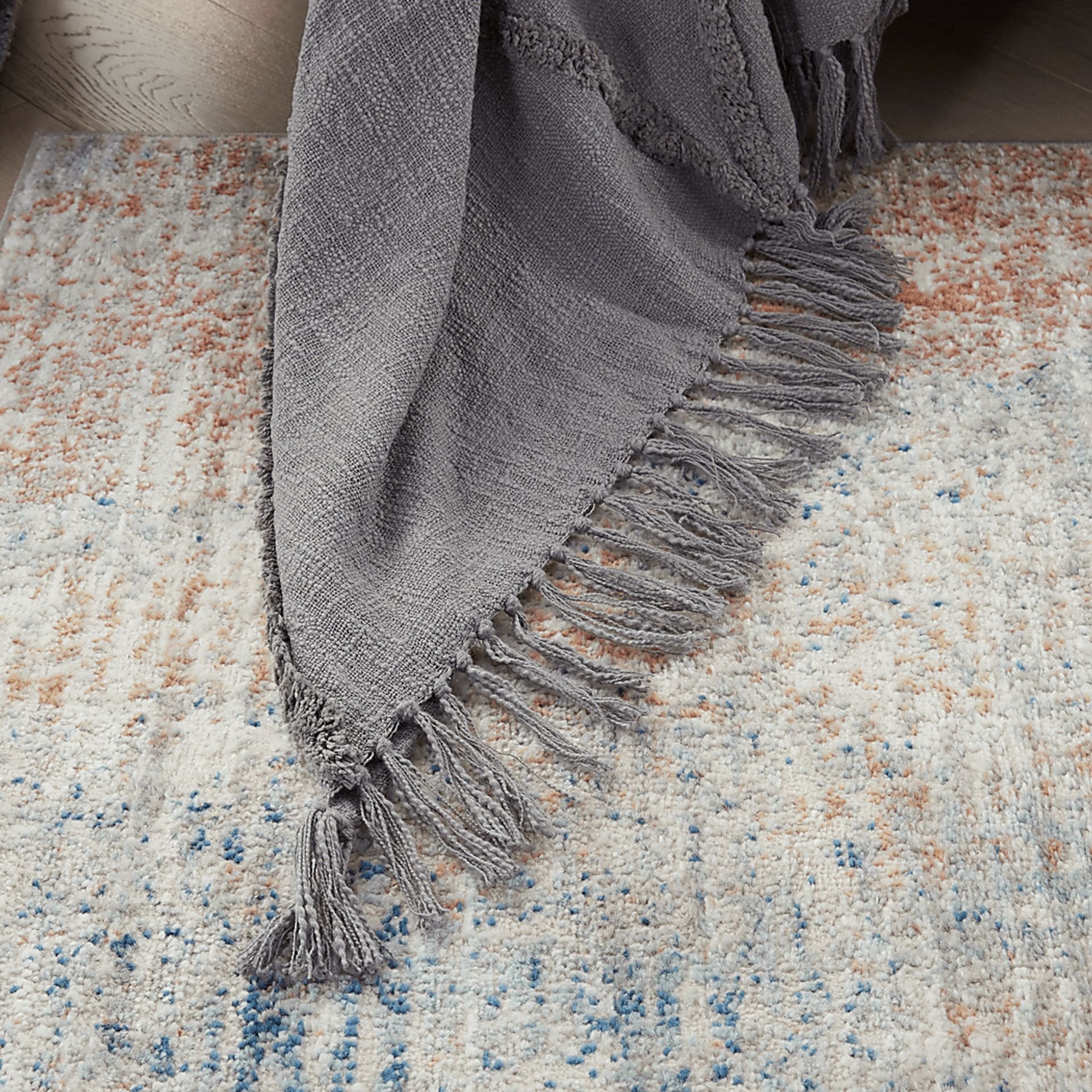 Almondbee Gray Throw Blanket - Image 3