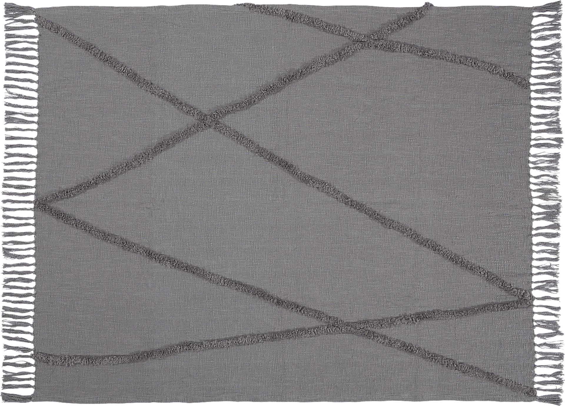Almondbee Gray Throw Blanket - Image 1