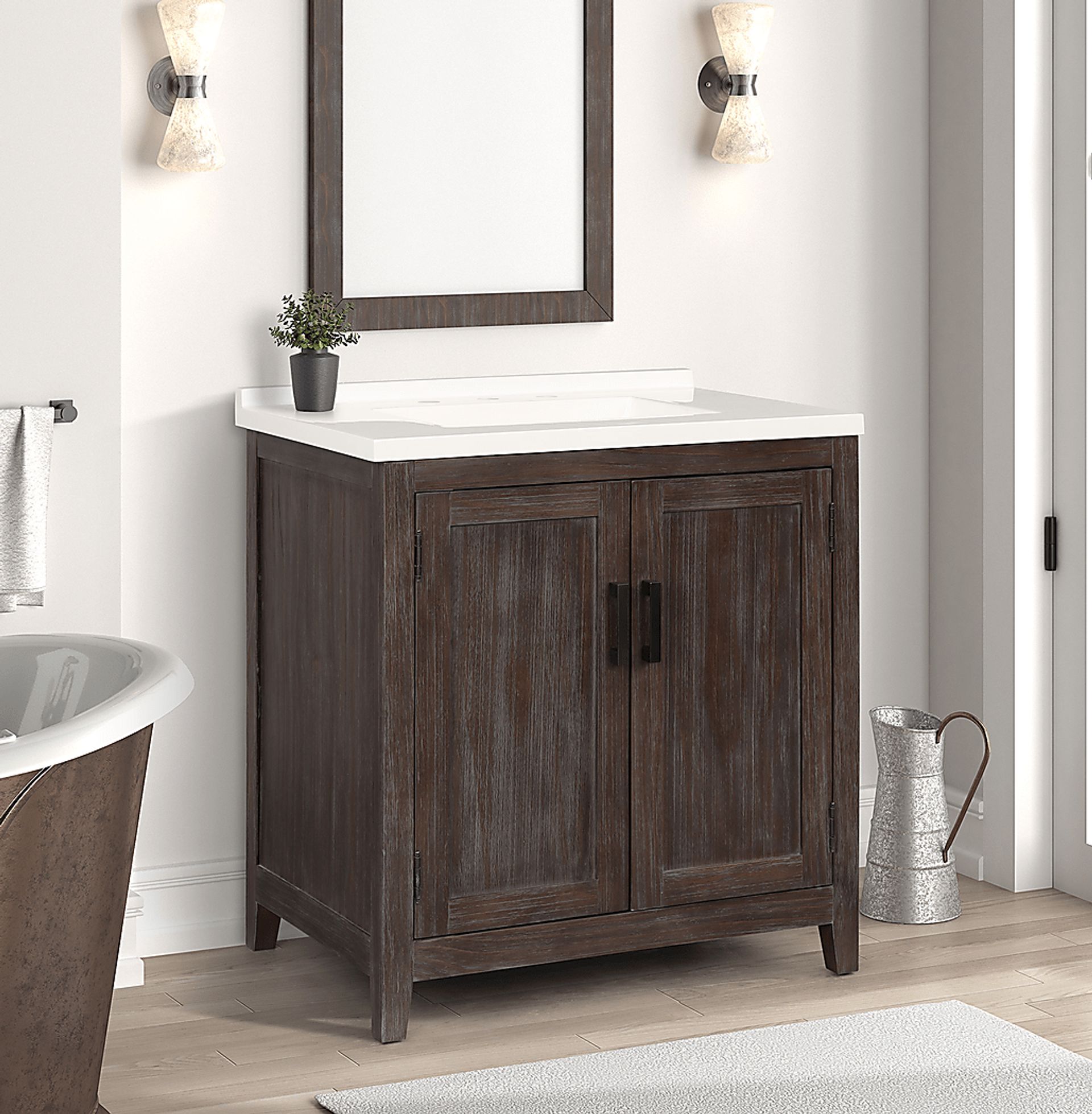 Almone Brown Single Vanity Sink - Image 4