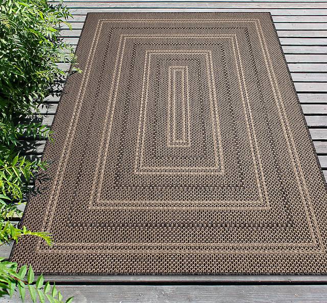 Almoris Black 6'6 x 9'4 Indoor/Outdoor Rug - Thumbnail - Image 2