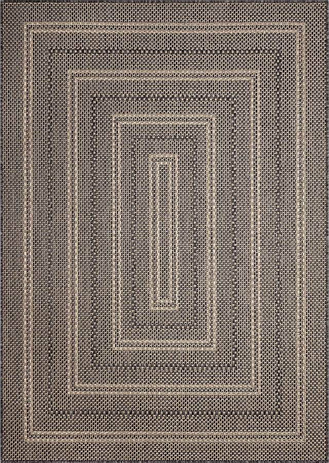 Almoris Black 6'6 x 9'4 Indoor/Outdoor Rug - Thumbnail - Image 1