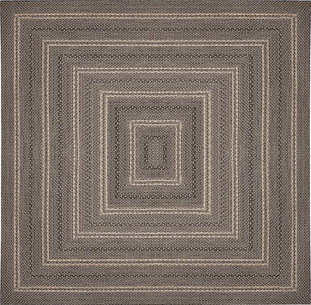 Almoris Black 7'10 Sqaure Indoor/Outdoor Rug - Thumbnail - Image 1