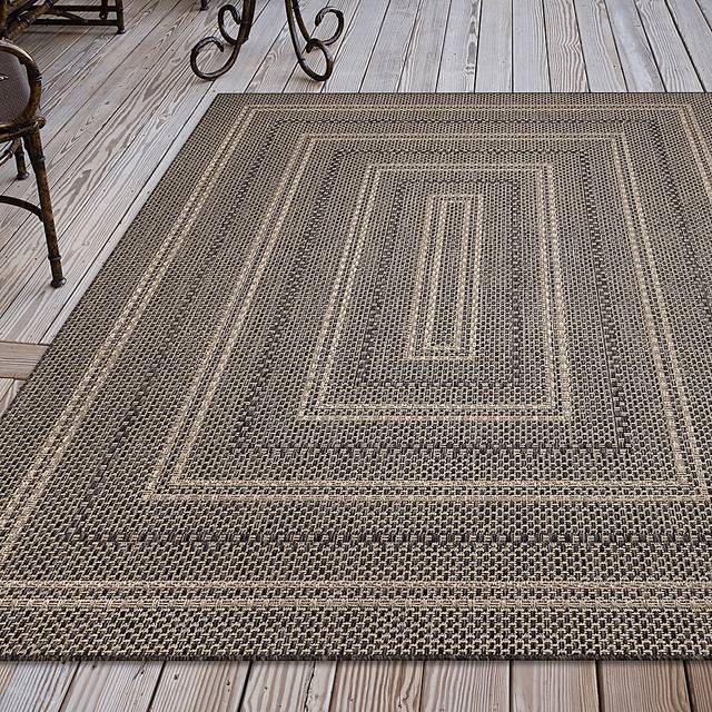Almoris Black 7'10 x 9'10 Indoor/Outdoor Rug - Thumbnail - Image 2